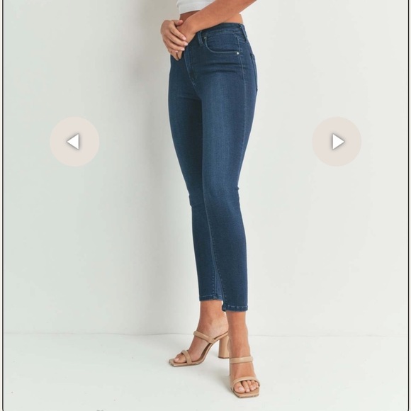 NWT JUST BLACK-HIGH RISE SKINNY-DARK DENIM - Picture 3 of 16